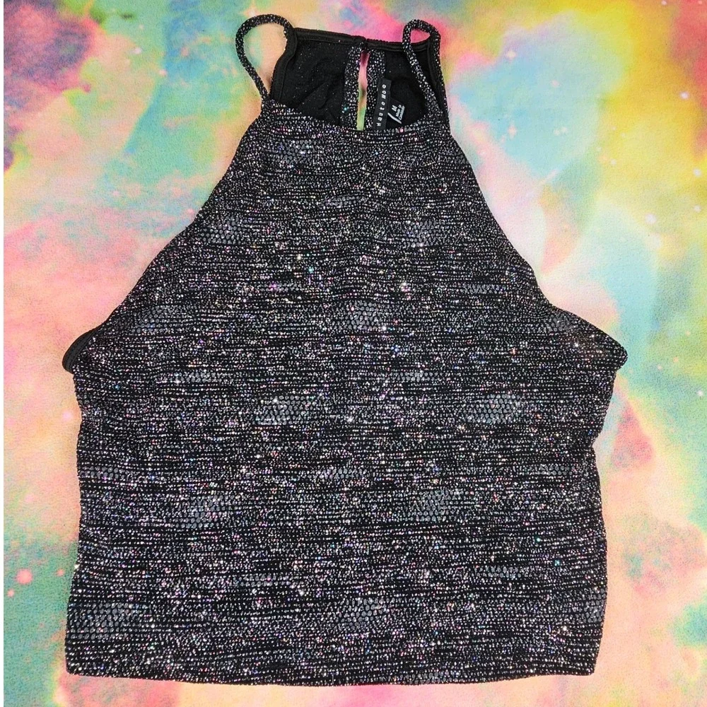 Sparkly Two Piece Set Top and Skirt Party Clubwear‎